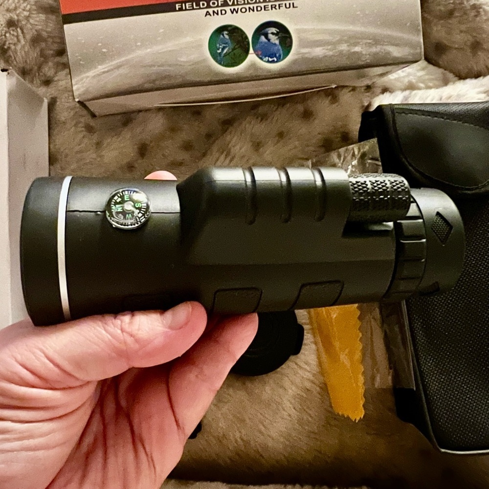 Black Monocular with Compass